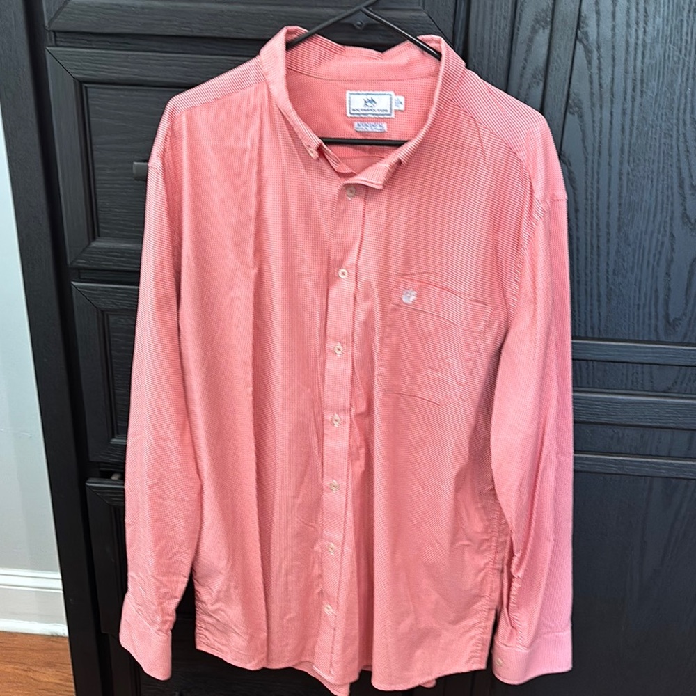 Southern Tide Pink Casual Button Down Shirt Long Sleeves